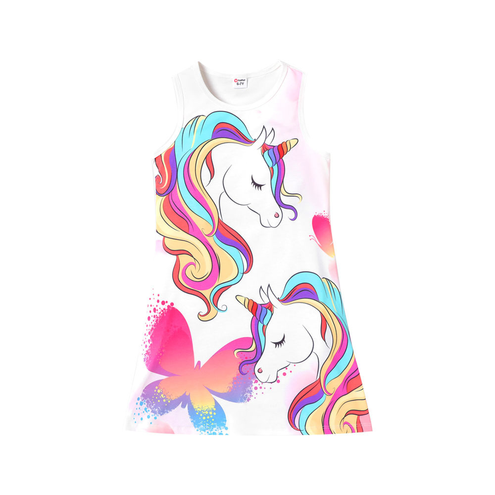 Naia Kid Girl Unicorn Print Sleeveless Dress (5-6 Years) 20565983