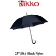 Nikko Umbrella 23 Black Nylon (8K)