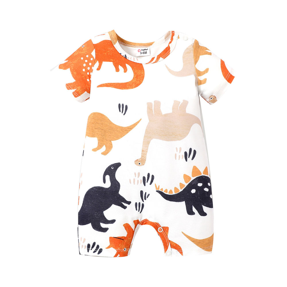 Baby Boy Allover Dinosaur Print Short-Sleeve Naia Romper (9-12 Months) 20565340