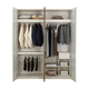 Index Haze Wardrobe 4 Doors Light Grey