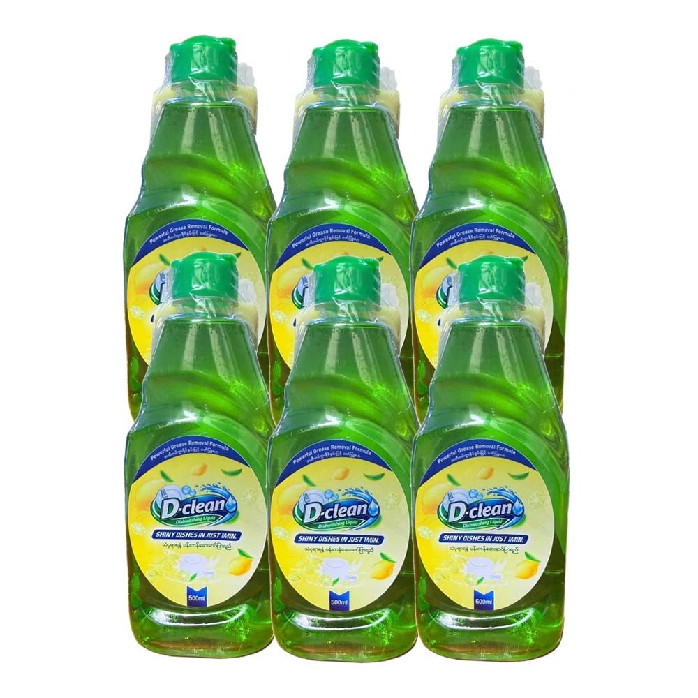 De-Clean Dish Wash Lime Smell x 6PCS (500ML)