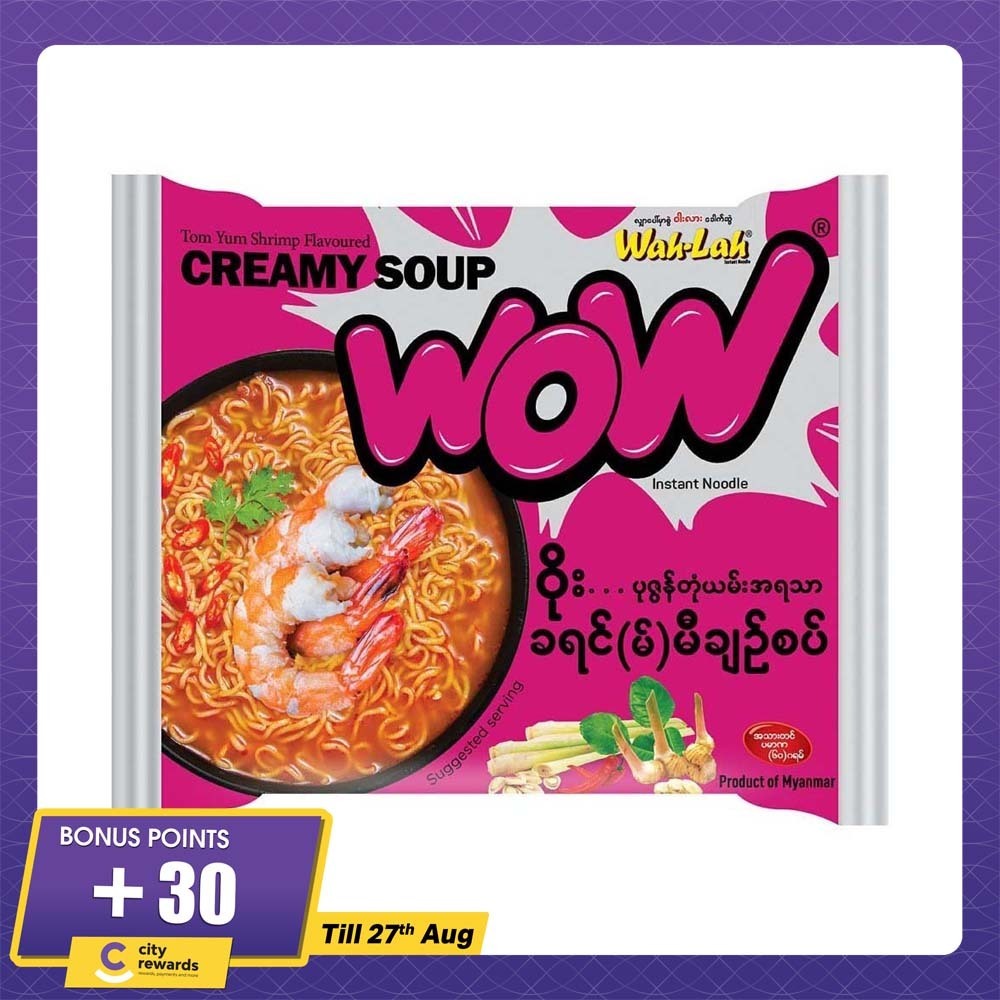 Wah Lah Wow Instant Noodle Tom Yum Shrimp Creamy 60G