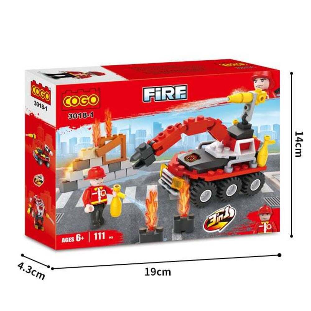 Cogo Bricks Toy No.3018 (Fire)