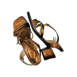 Sin Pauk Women Leather Wedge Sandal SP H-3 Gold (No-38)