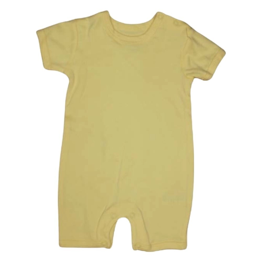 Te Te & Ta Ta Short Romper Short Sleeves Yellow 0-3 Months (2Pcs/1Set) KRP-S102