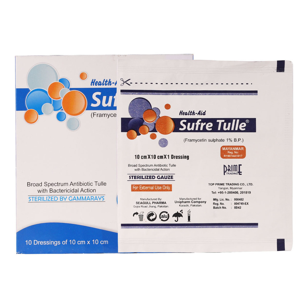 Sufre Tulle 1PCS (Framycetin Sulphate 1% B.P)