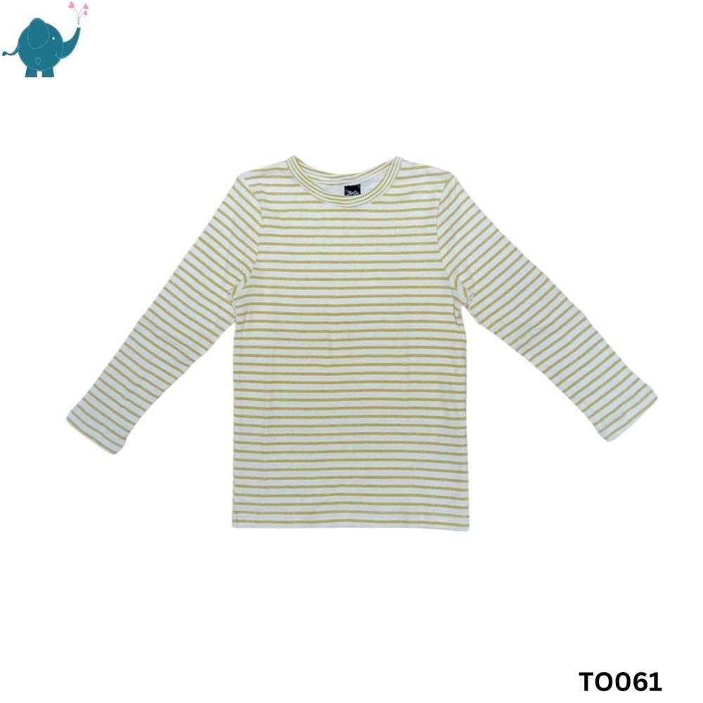 Max & Mia Unisex Long-Sleeve Top TO061 Yellow Stripe Medium