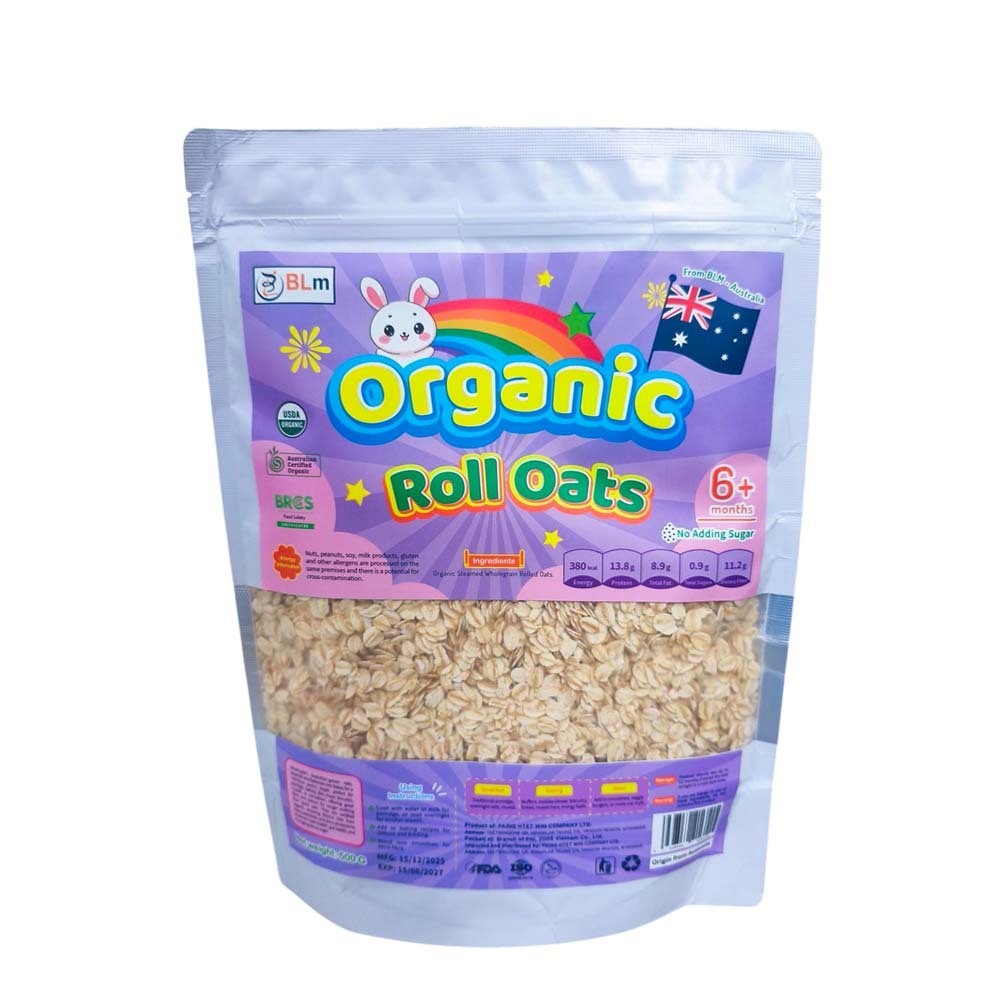 BLm Organic Roll Oats (500G)