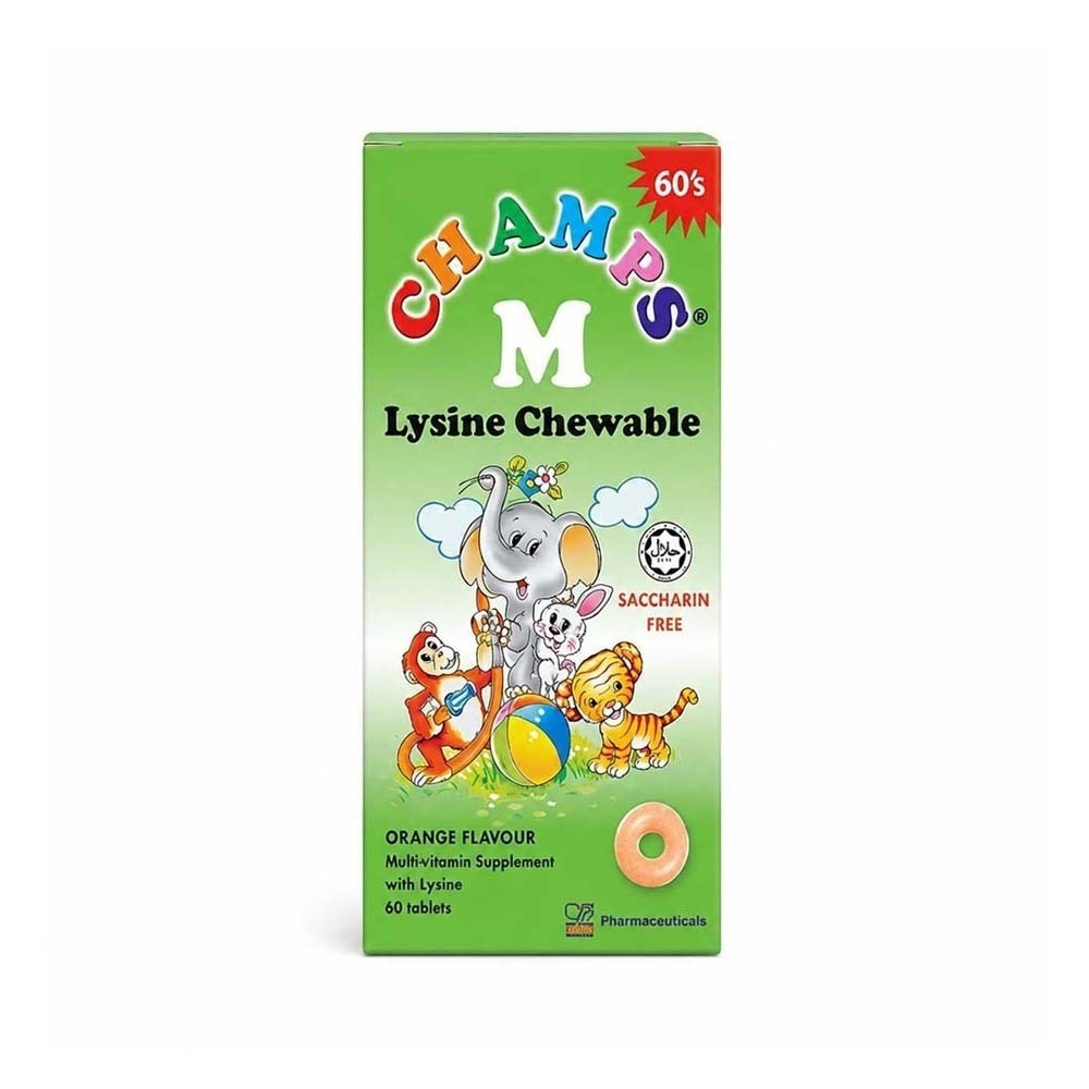 Champs M Lysine Chewable 60Tablets (Orange)