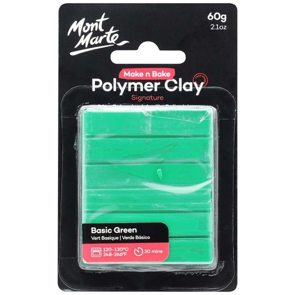 MM Make N Bake Polymer Clay 60G - Basic Green