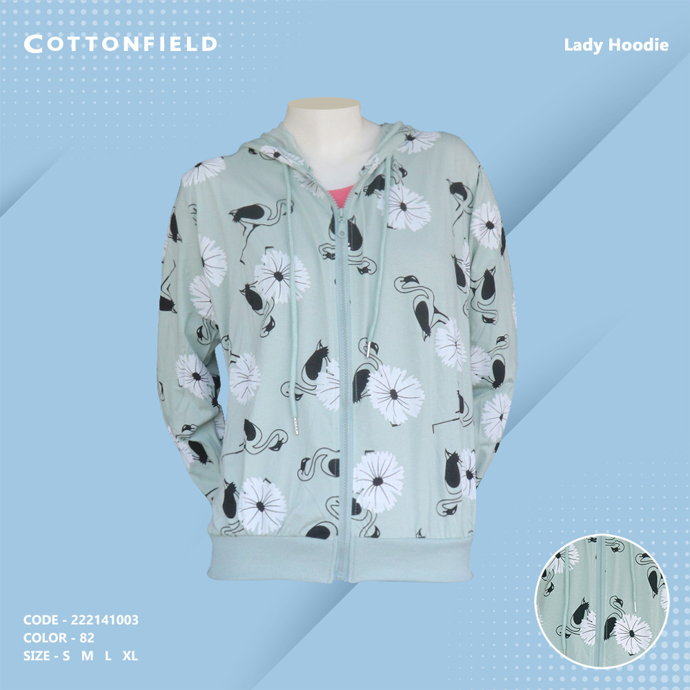 Cottonfield Women Hoodie with zip C82 (Medium)