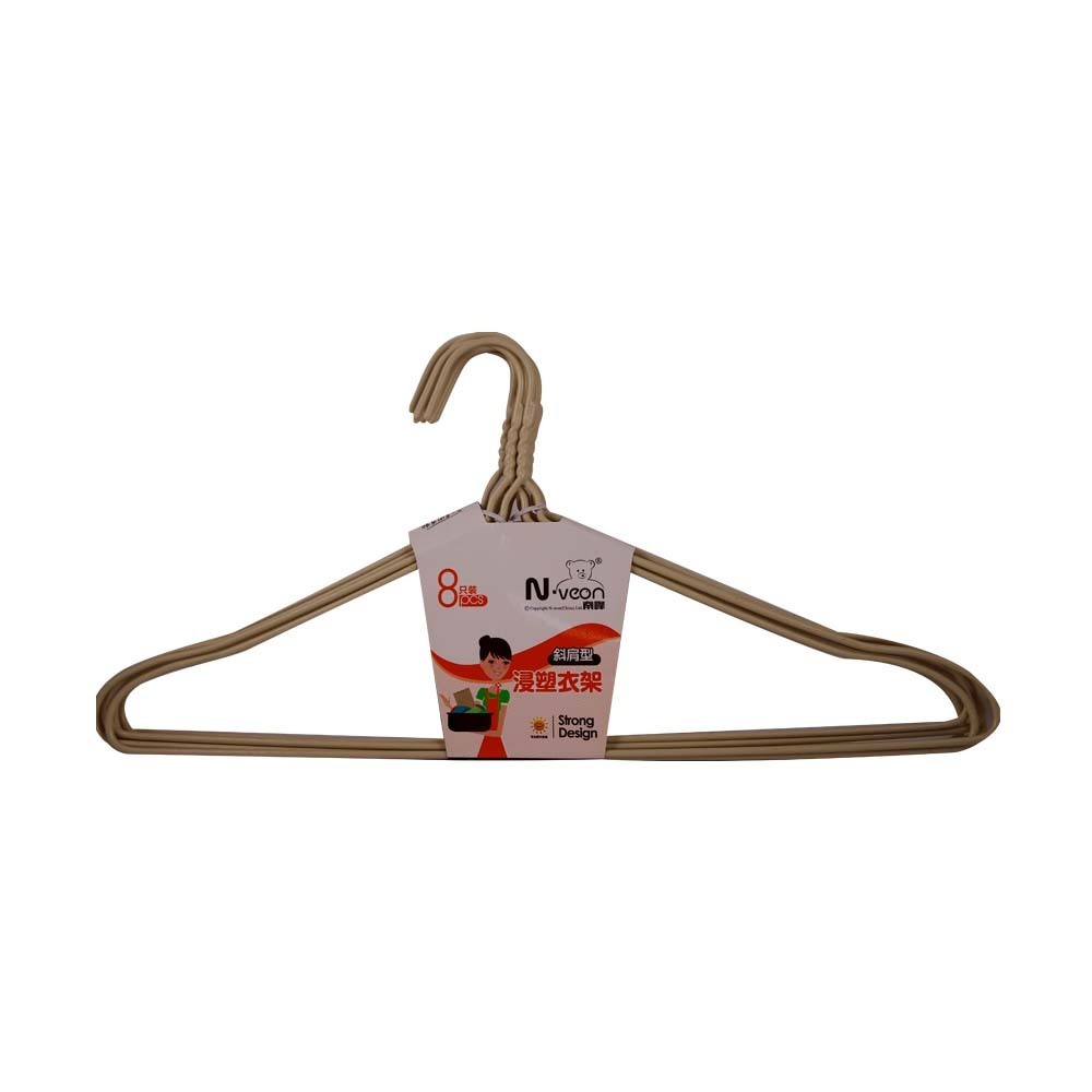 N Veon Iron Cloth Hanger 8PCS NO.2223