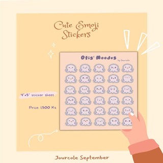 Jourcole  Otis' Moodes Sticker 1 Sheet 4x5inches JC0005 Pink