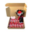 Mini Artificial Rose Bouquet & KitKat 10PCS Box
