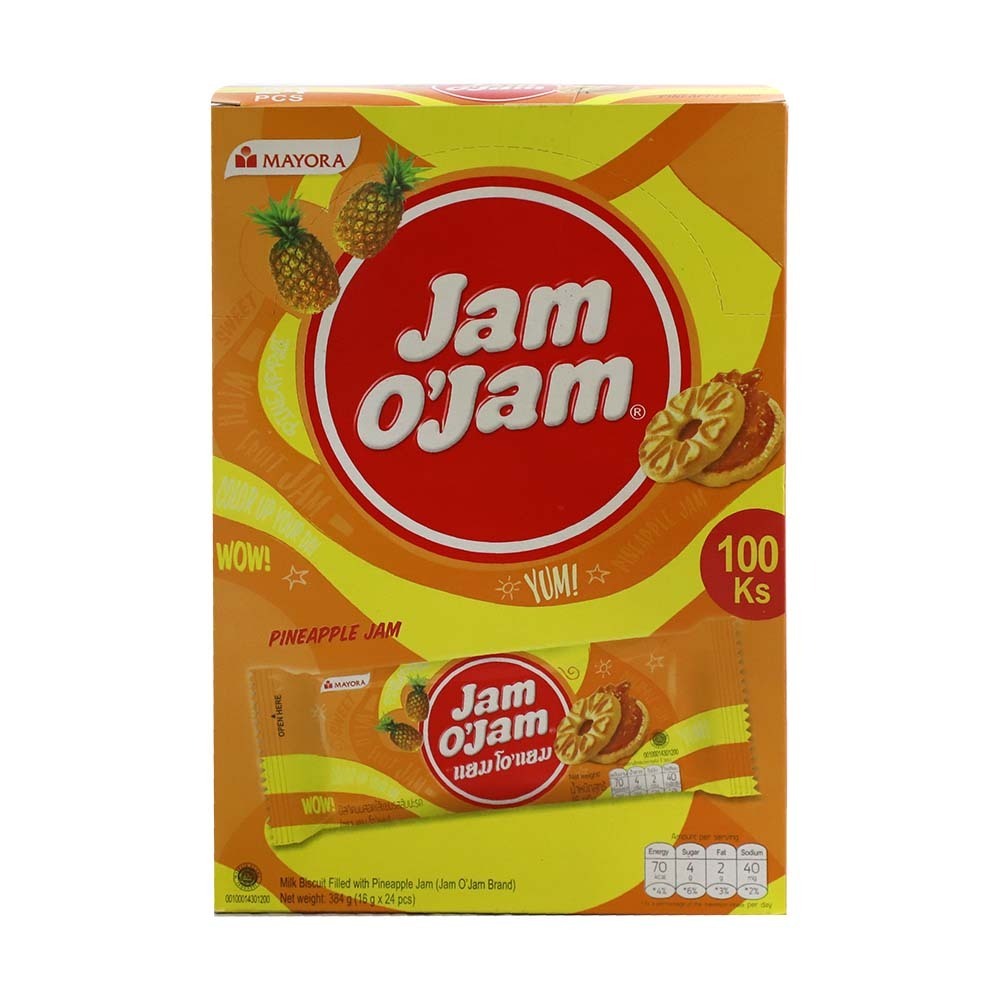 Jam O`Jam Milk Biscuit With  Pineapple Jam 384G