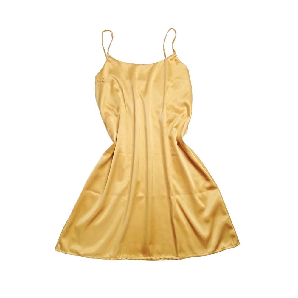 Bambi Lady Silk Night Dress AA0031 Gold Small