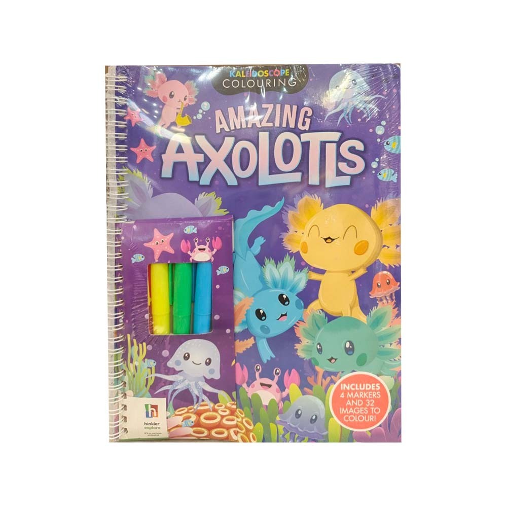 Kaleidoscope Colouring Amazing Axolotls
