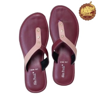 Sin Pauk Women Leather Slipper (Design-1,No-36) BGW-007