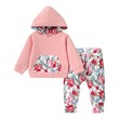 Baby Girl Long-Sleeve Hoodie And Floral Print Pants With Headband Set (9-12 Months) 20100946