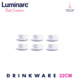 Luminarc Diwali White Plain Cup & Saucer 22Cl 6`S D8222