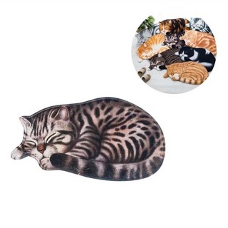 Gue Pet Cat Sleeping 3D Mat Gray & White