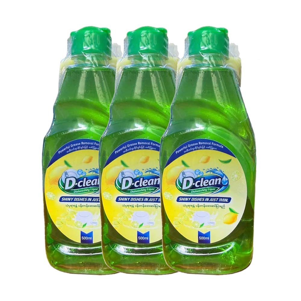 De-Clean Dish Wash Lime Smell x 3PCS (500ML)