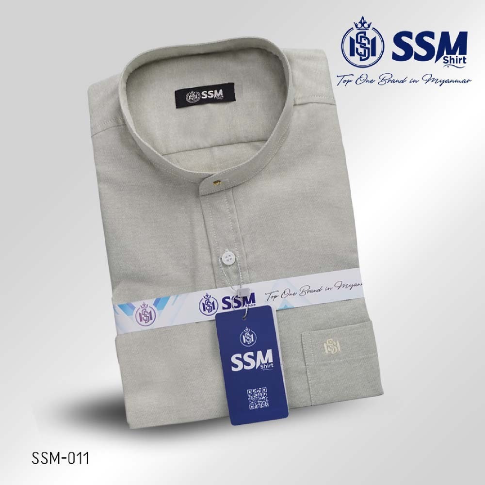 Madarin Collar Shirt Short Sleeve 2XL (Avocado Green) SSM-O-P-S-011