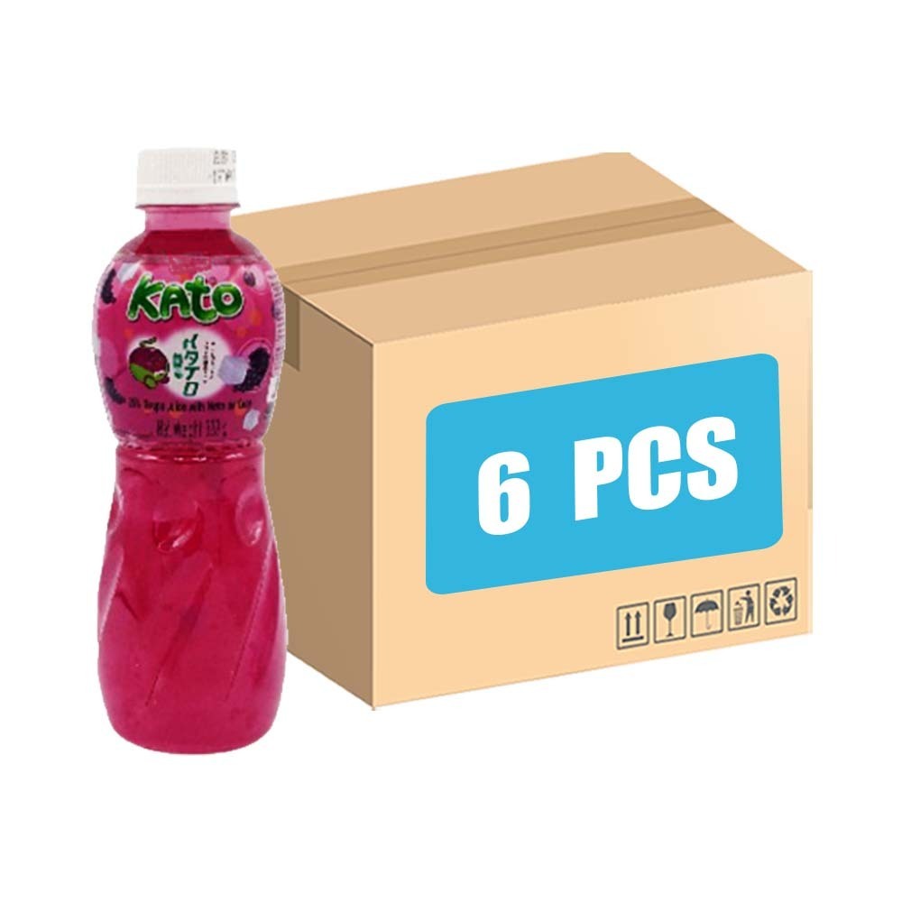 Kato Grape Juice With  Nata De Coco 320Gx6PCS