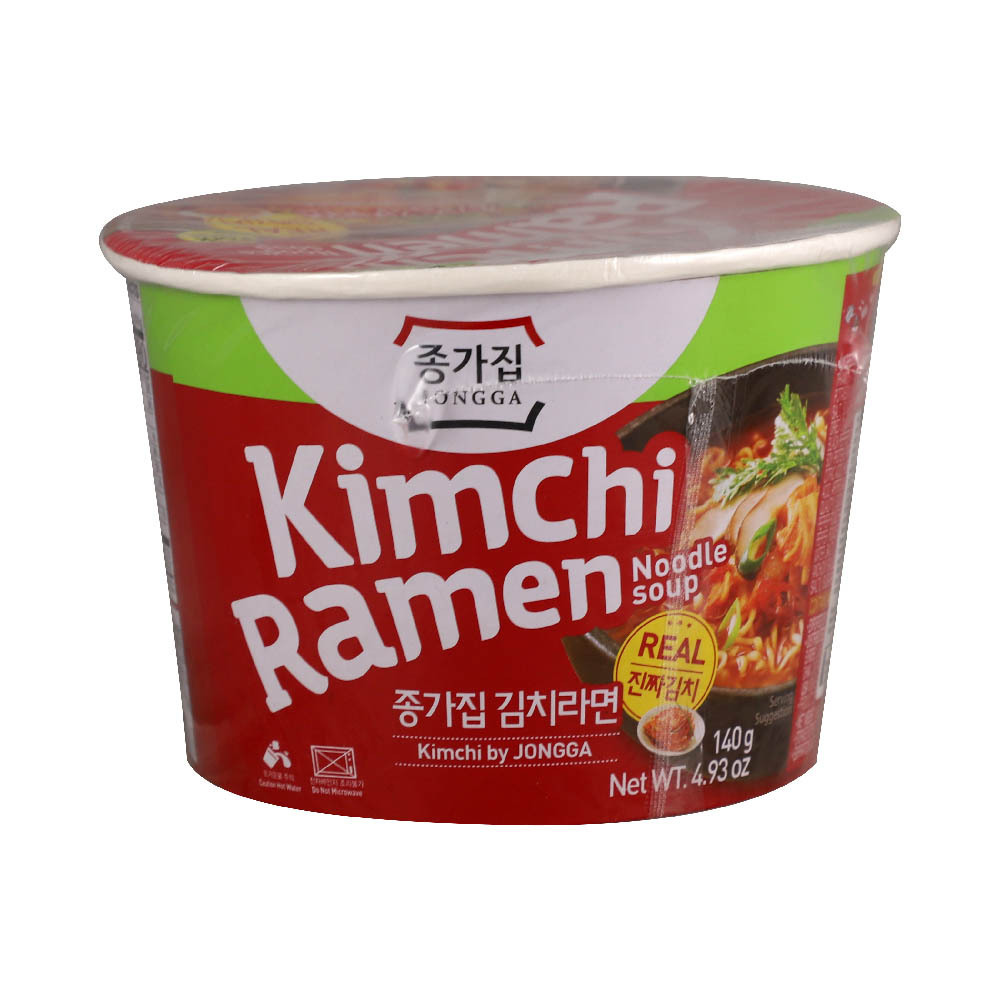 Jongga Instant Bowl Noodle Kimchi Ramen Hot&Spic 140G
