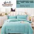 Rosemary Brocade Double Bedsheet Set SD-12 light Blue