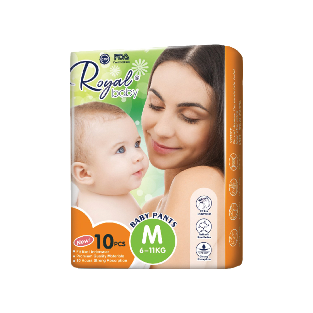 Royal Baby Diaper 10PCS - M Size (6-12KG)