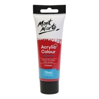 Mont Marte Studio Acrylic Colour Paint 75ML Crimson