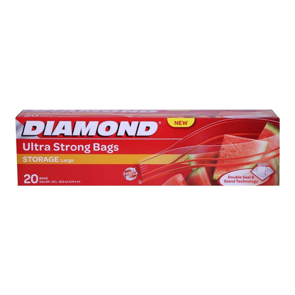 Diamond Food Zipper Bag 26.8cm x 24.4cm 20PCS