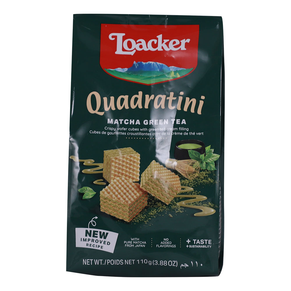 Loacker Quadratini Wafer Matcha Green Tea 110G