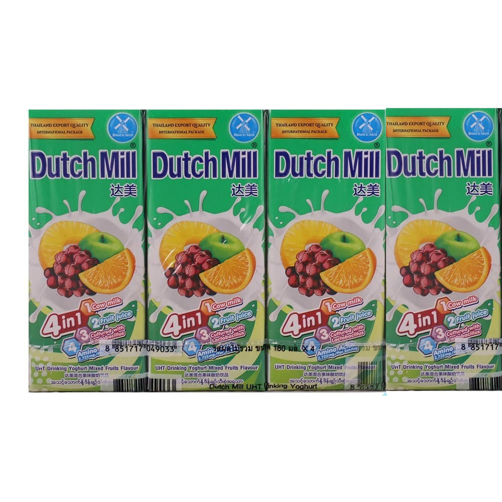Dutch Mill Yoghurt Mixed Fruit 180MLx4PCS