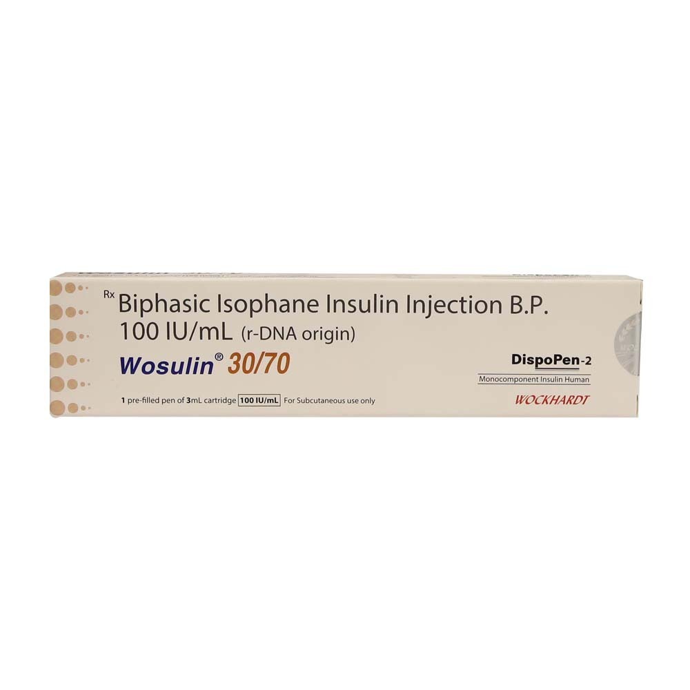 Wosulin 30-70 Insulin INJ 100IU Dispopen 3ML