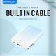 Konfulon A37Q (20000mAh Fast Charging 22.5W Built-in Cable Power Bank) + Lightning Cable Blue