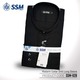 Madarin Collar Shirt Long Sleeve SSM-O-M-L-028 (Midnight Black) Double Extra Large