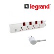 Legrand LG-MOES 4X2P+E 4 Switches+USB TO2MWG (698419) Extension Socket (LG-14-698419)