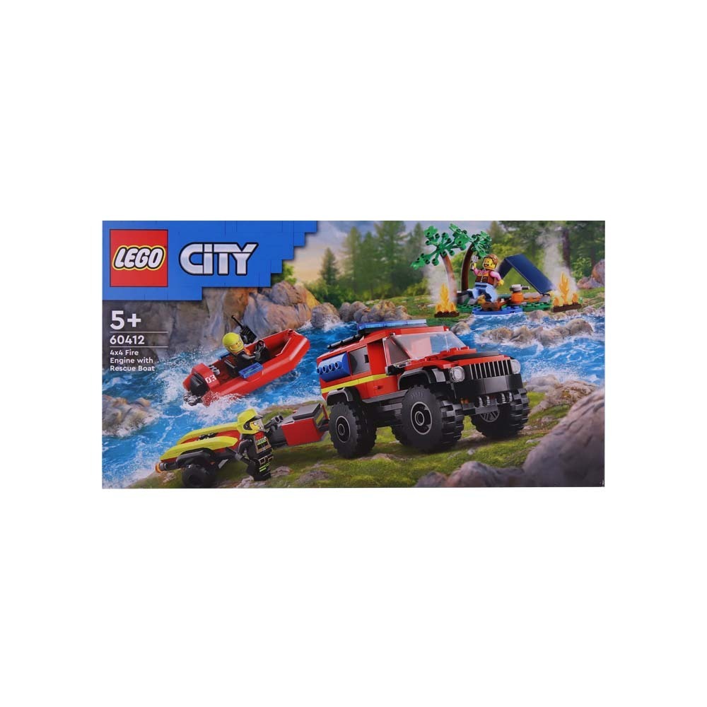 Lego City 4X4 Fire Truck With Rescue Boat No.60412