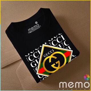 memo ygn GUCCI Square unisex Printing T-shirt DTF Quality sticker Printing-White (XL)