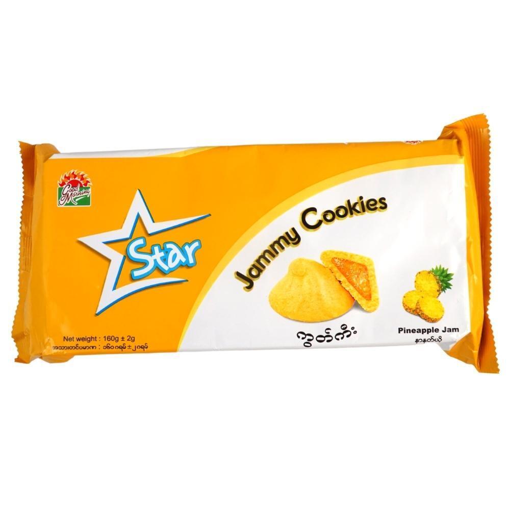 Good Morning Star Jammy Cookies Pineapple 160G | ကွတ်ကီး | ဘီစကစ ...