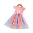 Girl Heart Embroidered Colorful  Dress (2 Years) 20641246