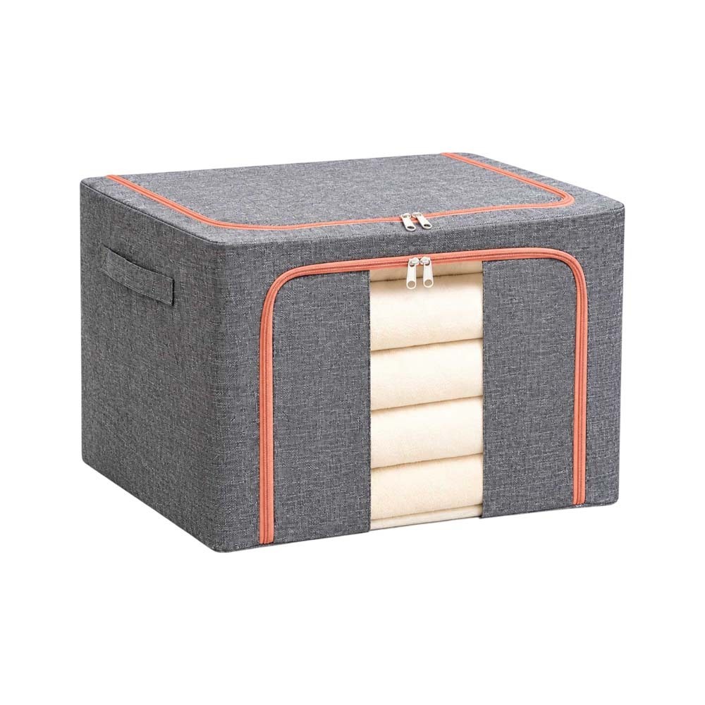 Foldable Clothes Storage Box 100 Large (Gray)