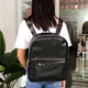 Konoko Leather Backpack L Size Black K1015