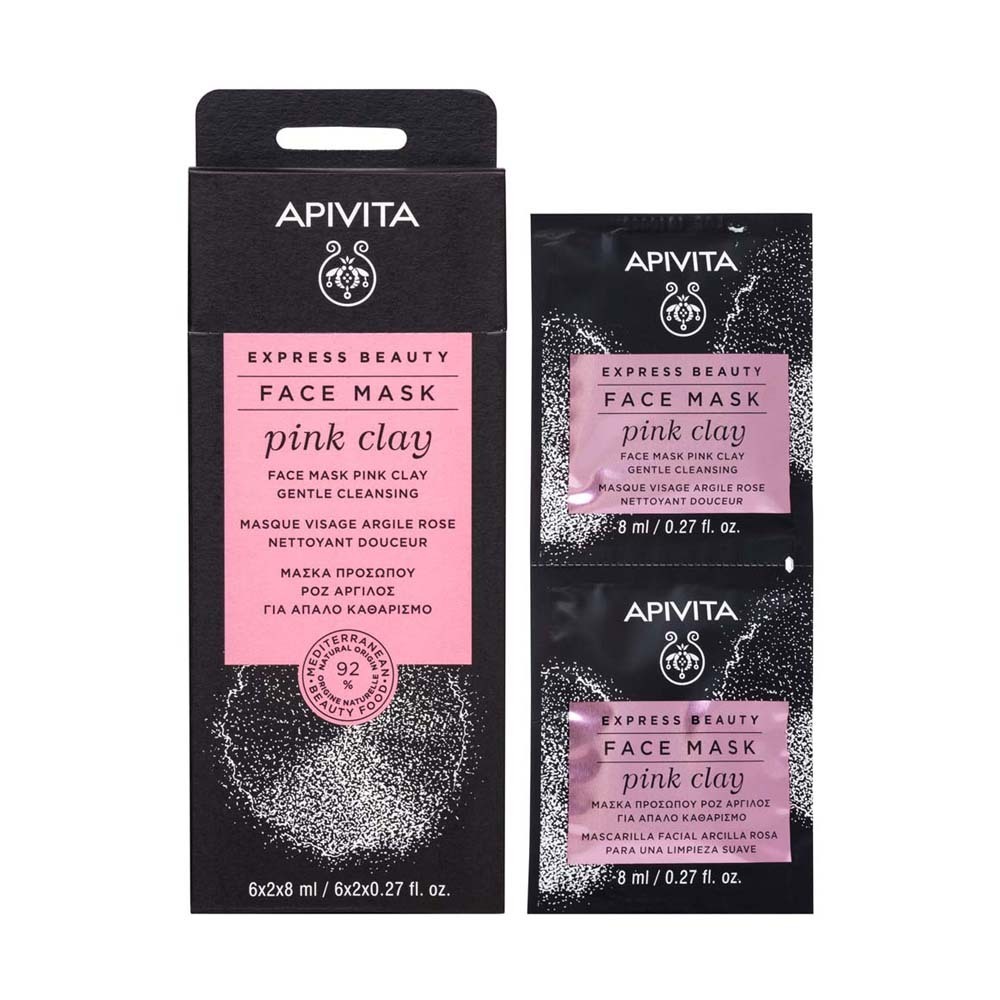 Apivita Face Mask Pink Clay 2 x 8ML