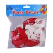 City Value 12IN Heartprinting Balloon 25PCS(Wh&Red)