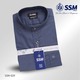 Madarin Collar Shirt Short Sleeve 2XL (Blue Slate Gray) SSM-O-P-S-039