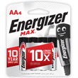 Energizer Max Battery Aa Size 4`S(Card)