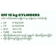 EFF Gas Cylinder Green 15KG (12 x 26IN)